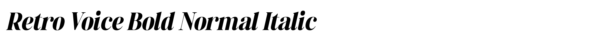 Retro Voice Bold Normal Italic image